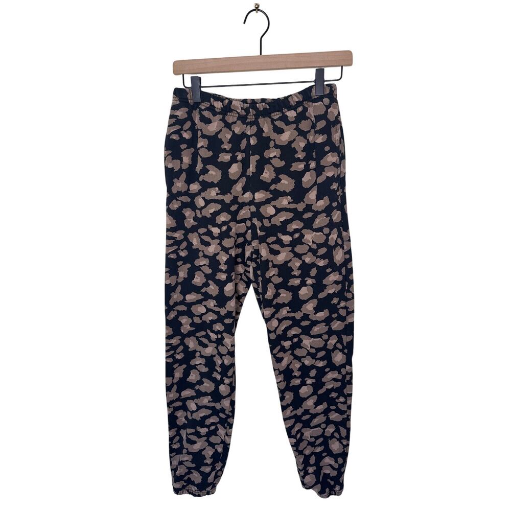 BRUNETTE THE LABEL 100% Cotton Cheeta Leopard Print Jogger Sweatpants S/M